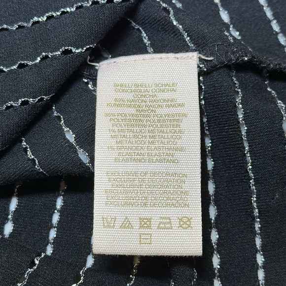 Free People Aztec Louie Beaded Tank Split Back Metallic Black Size Small Medium - Picture 5 of 9